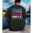 Baseball Or Bows Uncle Loves You Gender Reveal Men's Back Print T-Shirt Baseball Or Bows Uncle Loves You Gender Reveal Men's Back Print T-Shirt