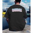 Baseball Bubble Letter Men's Back Print T-Shirt Baseball Bubble Letter Men's Back Print T-Shirt