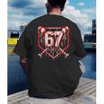 Baseball Candy Cane Drip 6 7 Six Seven Meme Christmas Boys Men's Back Print T-Shirt