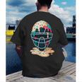 Baseball Catcher Mask Ice Cream Dripping Baseball Boy Youth Men's Back Print T-Shirt Baseball Catcher Mask Ice Cream Dripping Baseball Boy Youth Men's Back Print T-Shirt