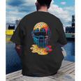 Baseball Catcher Mask Ice Cream Dripping Baseball Fan Boys Men's Back Print T-Shirt Baseball Catcher Mask Ice Cream Dripping Baseball Fan Boys Men's Back Print T-Shirt