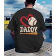 Baseball Daddy Baseball Heart Family Matching Men's Back Print T-Shirt Baseball Daddy Baseball Heart Family Matching Men's Back Print T-Shirt