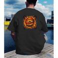 Baseball Drip Angry Lava Slime Ball Graphic Men's Back Print T-Shirt