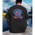 Baseball Drip Ice Cream 67 Lifestyle 101 Men's Back Print T-Shirt Baseball Drip Ice Cream 67 Lifestyle 101 Men's Back Print T-Shirt