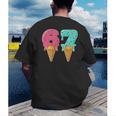 Baseball Drip Ice Cream 67 Baseball Men's Back Print T-Shirt Baseball Drip Ice Cream 67 Baseball Men's Back Print T-Shirt