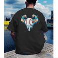 Baseball Drip Ice Cream Strong Character Men's Back Print T-Shirt Baseball Drip Ice Cream Strong Character Men's Back Print T-Shirt