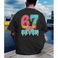 Baseball Drip Number 67 Player Trendy 6 7 Meme Men's Back Print T-Shirt Baseball Drip Number 67 Player Trendy 6 7 Meme Men's Back Print T-Shirt