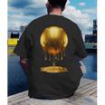 Baseball Dripping Drip Gold Sport Player Coach Baller Men's Back Print T-Shirt Baseball Dripping Drip Gold Sport Player Coach Baller Men's Back Print T-Shirt