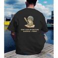 Baseball Frog Saying Batting Retro Artwork Men's Back Print T-Shirt Baseball Frog Saying Batting Retro Artwork Men's Back Print T-Shirt