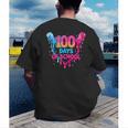 Baseball Ice Cream Drip 100 Days Of School Boys Girls 100th Men's Back Print T-Shirt