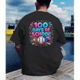 Baseball Ice Cream Drip 100 Days Of School Student Teacher Men's Back Print T-Shirt Baseball Ice Cream Drip 100 Days Of School Student Teacher Men's Back Print T-Shirt