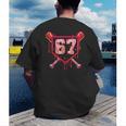 Baseball Ice Cream Drip Number 67 Meme Valentine Couple Love Men's Back Print T-Shirt Baseball Ice Cream Drip Number 67 Meme Valentine Couple Love Men's Back Print T-Shirt