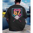 Baseball Ice Cream Drip Number 67 Player 67th Birthday Men Men's Back Print T-Shirt Baseball Ice Cream Drip Number 67 Player 67th Birthday Men Men's Back Print T-Shirt