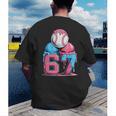 Baseball Ice Cream Drip Six Seven Gen Alpha Meme 67 Men's Back Print T-Shirt Baseball Ice Cream Drip Six Seven Gen Alpha Meme 67 Men's Back Print T-Shirt