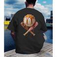 Baseball Ice Cream Drip Style Melting Ice Cream Youth Teen Men's Back Print T-Shirt