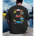 Baseball Ice Cream Drip Vehicles Youth Baseball Drip Men's Back Print T-Shirt