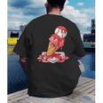 Baseball Ice Cream Drip Youth Strawberry Baseball Red Men's Back Print T-Shirt