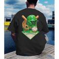 Baseball Life Style Ice Cream Drip Green Men's Back Print T-Shirt