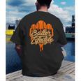 Baseball Lifestyle Home Plate Orange Ice Cream Drip Men Boys Men's Back Print T-Shirt Baseball Lifestyle Home Plate Orange Ice Cream Drip Men Boys Men's Back Print T-Shirt