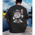Baseball Mascot Attitude Graffiti Splash Bat Cap Men's Back Print T-Shirt Baseball Mascot Attitude Graffiti Splash Bat Cap Men's Back Print T-Shirt