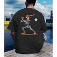 Baseball Skeleton Spooky Boys Halloween Baseball Player Men's Back Print T-Shirt