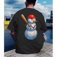 Baseball Snowman Merry Christmas Xmas Pajamas Men Women Kids Men's Back Print T-Shirt Baseball Snowman Merry Christmas Xmas Pajamas Men Women Kids Men's Back Print T-Shirt