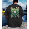 Baseball St Patricks Day Boys Girls Men Women Shamrock Green Men's Back Print T-Shirt
