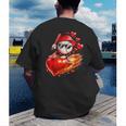 Baseball Valentine's Day Drip Ice Cream Team Men's Back Print T-Shirt