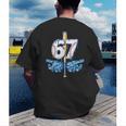 Blue Camo Baseball 67 Six Seven Camo Ice Cream Drip Boy Teen Men's Back Print T-Shirt Blue Camo Baseball 67 Six Seven Camo Ice Cream Drip Boy Teen Men's Back Print T-Shirt