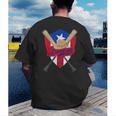 Boricua Puerto Rico Baseball Coqui Frog Pava Hat Fan Men's Back Print T-Shirt Boricua Puerto Rico Baseball Coqui Frog Pava Hat Fan Men's Back Print T-Shirt