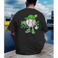 Boys St Patricks Day Baseball Player Pitcher Coach Kids Men's Back Print T-Shirt Boys St Patricks Day Baseball Player Pitcher Coach Kids Men's Back Print T-Shirt