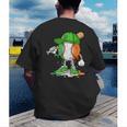 Boys St Patricks Day Irish Flag Kids Baseball Ice Cream Drip Men's Back Print T-Shirt