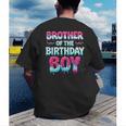Brother Of The Birthday Boy Ice Cream Baseball Family Party Men's Back Print T-Shirt Brother Of The Birthday Boy Ice Cream Baseball Family Party Men's Back Print T-Shirt