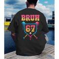 Bruh Baseball Ice Cream Drip Number 67 Player 67th Birthday Men's Back Print T-Shirt Bruh Baseball Ice Cream Drip Number 67 Player 67th Birthday Men's Back Print T-Shirt