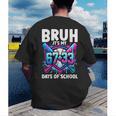 Bruh It's My 67 33 Days Of School Baseball 100 Days Smarter Men's Back Print T-Shirt
