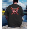 Chocolate 67 Drip Baseball Valentine Love Sports Men's Back Print T-Shirt Chocolate 67 Drip Baseball Valentine Love Sports Men's Back Print T-Shirt