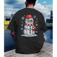 Christmas Baseball Snowman Xmas Pajamas Women Men Boys Men's Back Print T-Shirt Christmas Baseball Snowman Xmas Pajamas Women Men Boys Men's Back Print T-Shirt