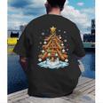 Christmas Baseball Tree Lights Xmas Men's Back Print T-Shirt