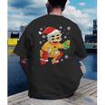 Christmas Gingerbread Man Baseball Player Catcher Men's Back Print T-Shirt