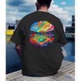 Colorful Baseball Field Home Run Baseball Player Fans Men's Back Print T-Shirt