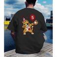 Dabbing Cool Cat Baseball 5th Birthday Men's Back Print T-Shirt Dabbing Cool Cat Baseball 5th Birthday Men's Back Print T-Shirt