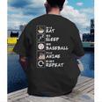Eat Sleep Baseball Anime Repeat Japanese Otaku Men's Back Print T-Shirt Eat Sleep Baseball Anime Repeat Japanese Otaku Men's Back Print T-Shirt