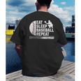 Eat Sleep Baseball Repeat Baseball Player Men Boys Men's Back Print T-Shirt Eat Sleep Baseball Repeat Baseball Player Men Boys Men's Back Print T-Shirt