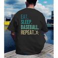 Eat Sleep Baseball Repeat Baseball Player Baseball Men's Back Print T-Shirt Eat Sleep Baseball Repeat Baseball Player Baseball Men's Back Print T-Shirt