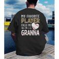 My Favorite Player Calls Me Granna Baseball Leopard Men's Back Print T-Shirt My Favorite Player Calls Me Granna Baseball Leopard Men's Back Print T-Shirt
