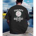 Gramps Of The Birthday Boy Baseball Player Birthday Men's Back Print T-Shirt Gramps Of The Birthday Boy Baseball Player Birthday Men's Back Print T-Shirt