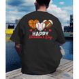 Happy Valentine’s Day Basketball Football Baseball Hearts Men's Back Print T-Shirt