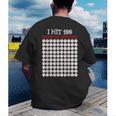 I Hit 100 Days Of School Baseball Lover Teacher Student Men's Back Print T-Shirt