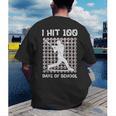 I Hit 100 Days Of School Baseball Player 100th Day Boys Kids Men's Back Print T-Shirt I Hit 100 Days Of School Baseball Player 100th Day Boys Kids Men's Back Print T-Shirt