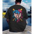 HUGvyn 7th Birthday Baseball Ice Cream Drip Number 7 Kid Boy Men's Back Print T-Shirt HUGvyn 7th Birthday Baseball Ice Cream Drip Number 7 Kid Boy Men's Back Print T-Shirt